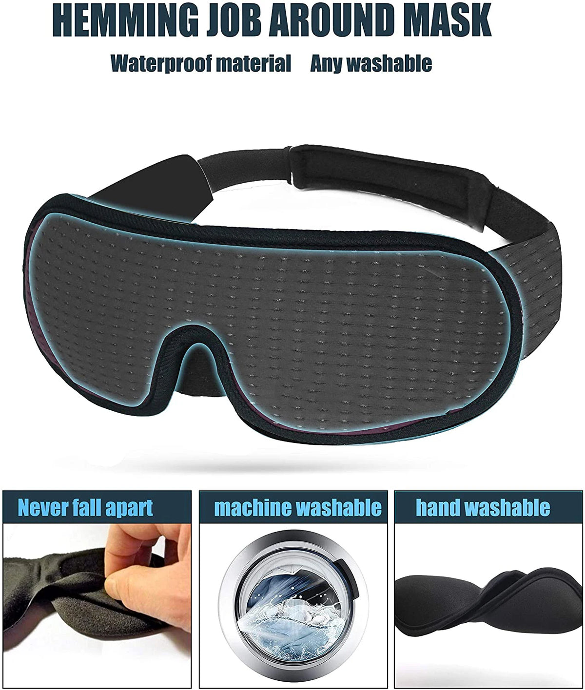 3D Cooling Sleep Mask — Ventilated Blackout for Hot Sleepers