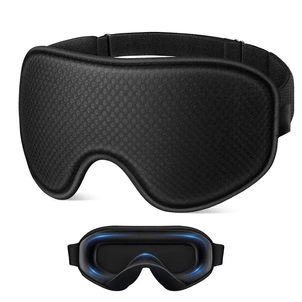 3D Travel Sleep Mask — Lightweight Blackout, Adjustable Fit