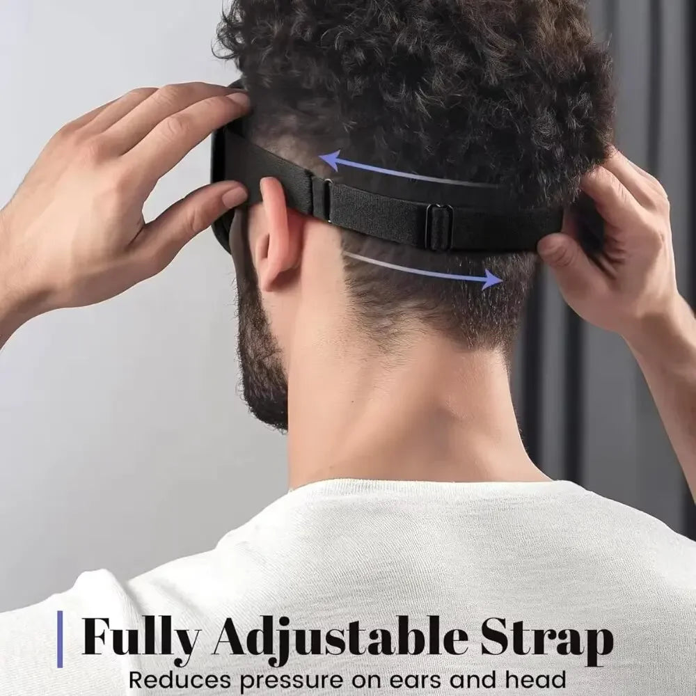 3D Travel Sleep Mask — Lightweight Blackout, Adjustable Fit